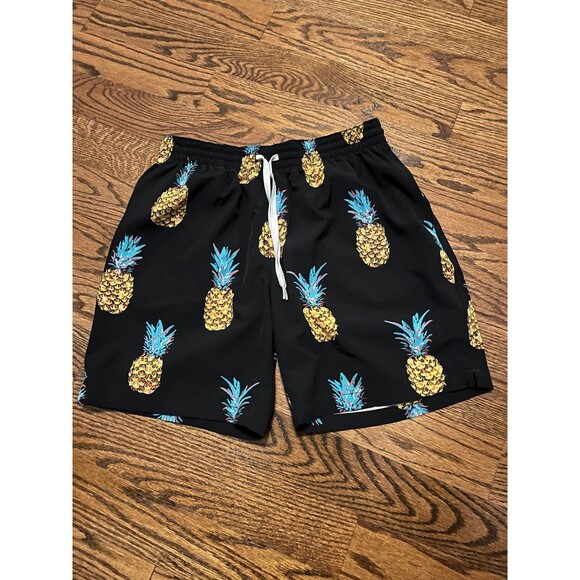 Chubbies Neon Blue/Pink Yellow Pineapples Drawstring Swim Trunks Men’s Size L - Picture 1 of 4